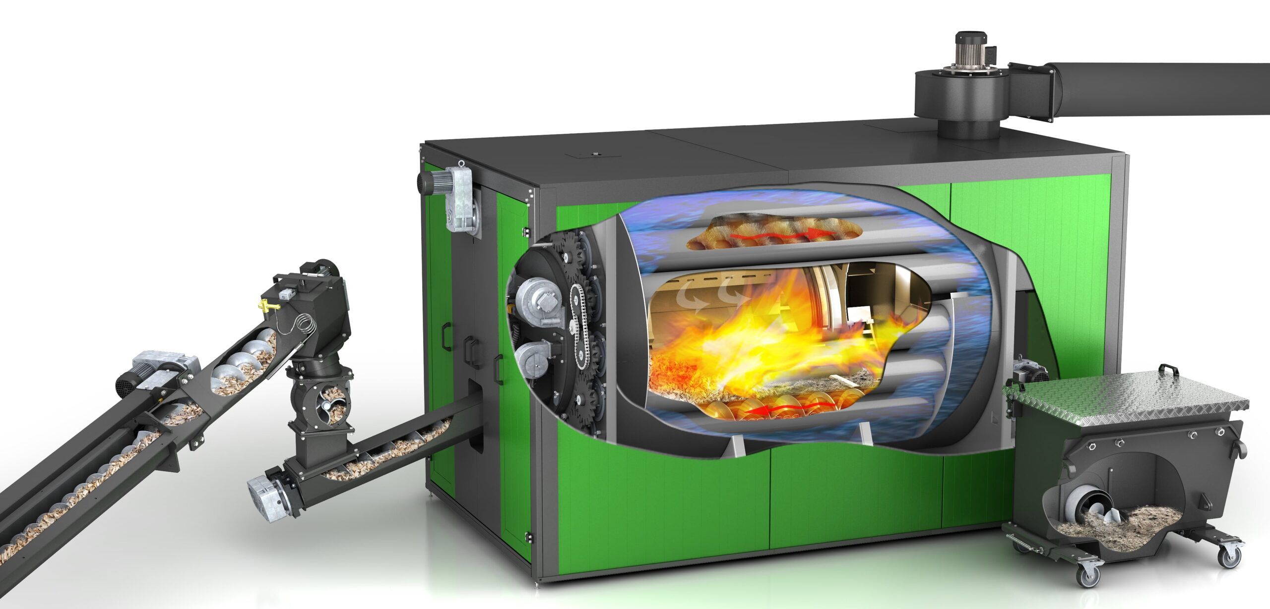 Holzbrennstoffkessel Baureihe HSK – RA von 15 – 300 kW